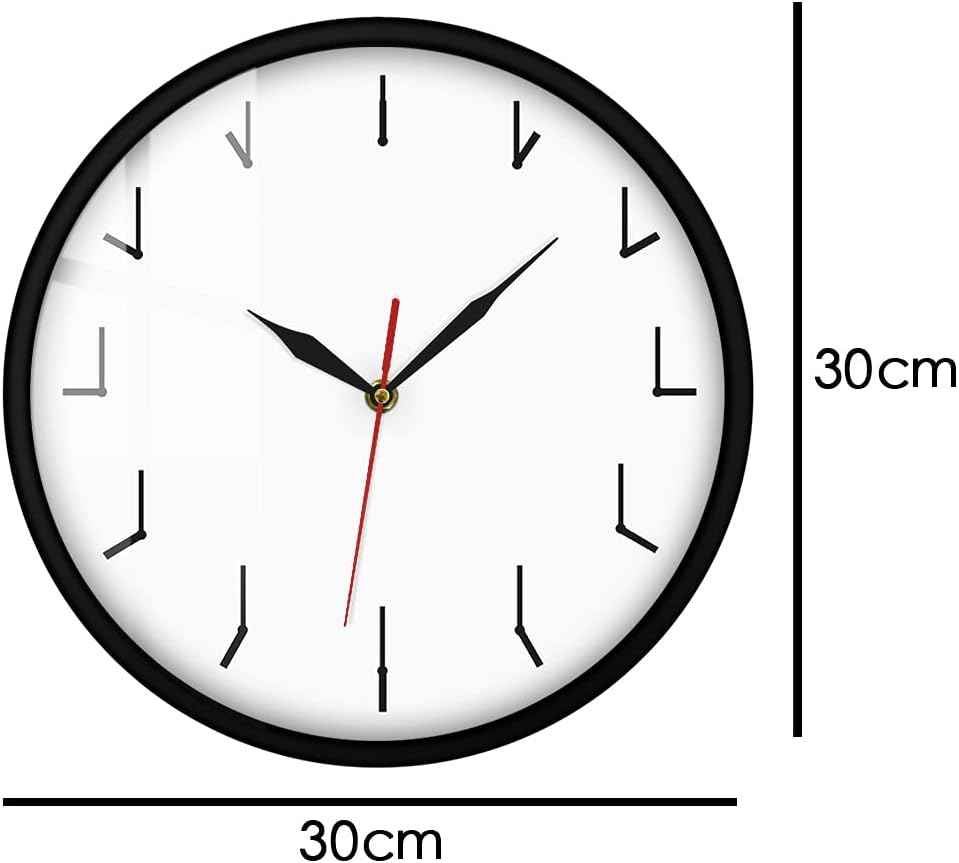 The Geeky Days Simple Silent Non Ticking Wall Clock Battery Operated Redundant Metal Frame Round Watch Creative Wall Art Decor