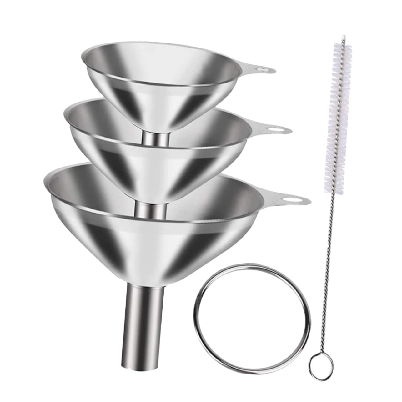 Juego de Embudos de Acero Inoxidable para Cocina 1 Set Plata