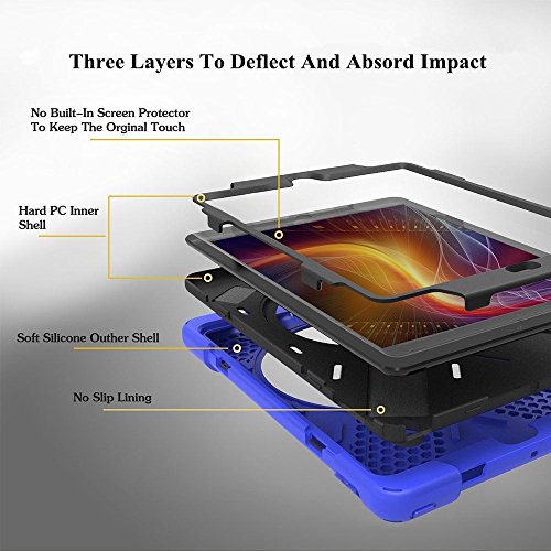 Tsq Ipad Mini 4/5 Case For Kids Boys With Stand | Ipad Mini 5Th/ 4Th Generation Case With Strap | Full Body Drop Proof Protective Case For Ipad Mini 7.9 Inch 2015/2019 | Blue #TOP4