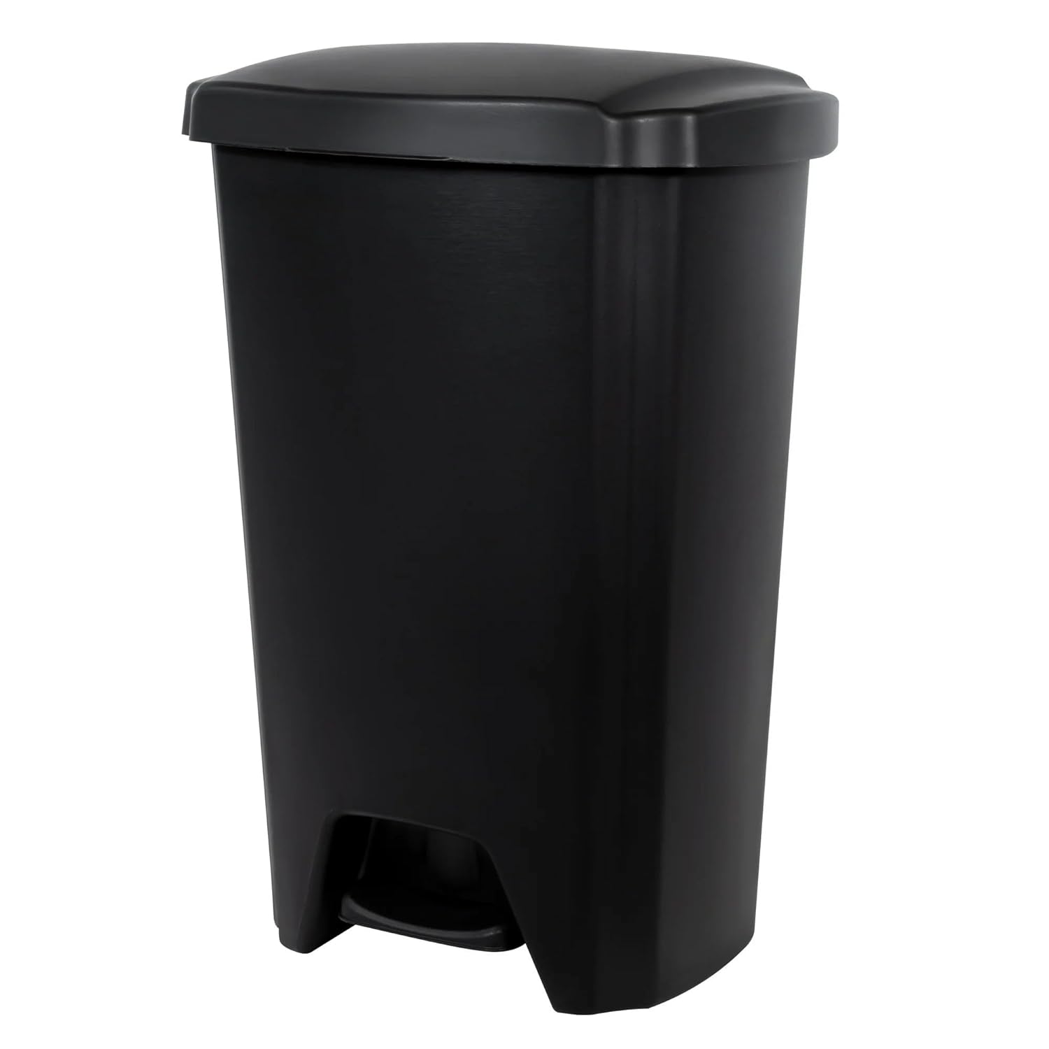Trash Can Swing Top Trash Can 7.5 Gallon for Kitchen Black Easy to Clean Surface Durable Polypropylene Plastic