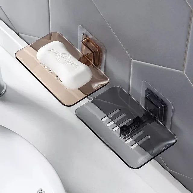 2PC ABS Plastic Drain Soap Holder for Bathroom, Multicolor 4