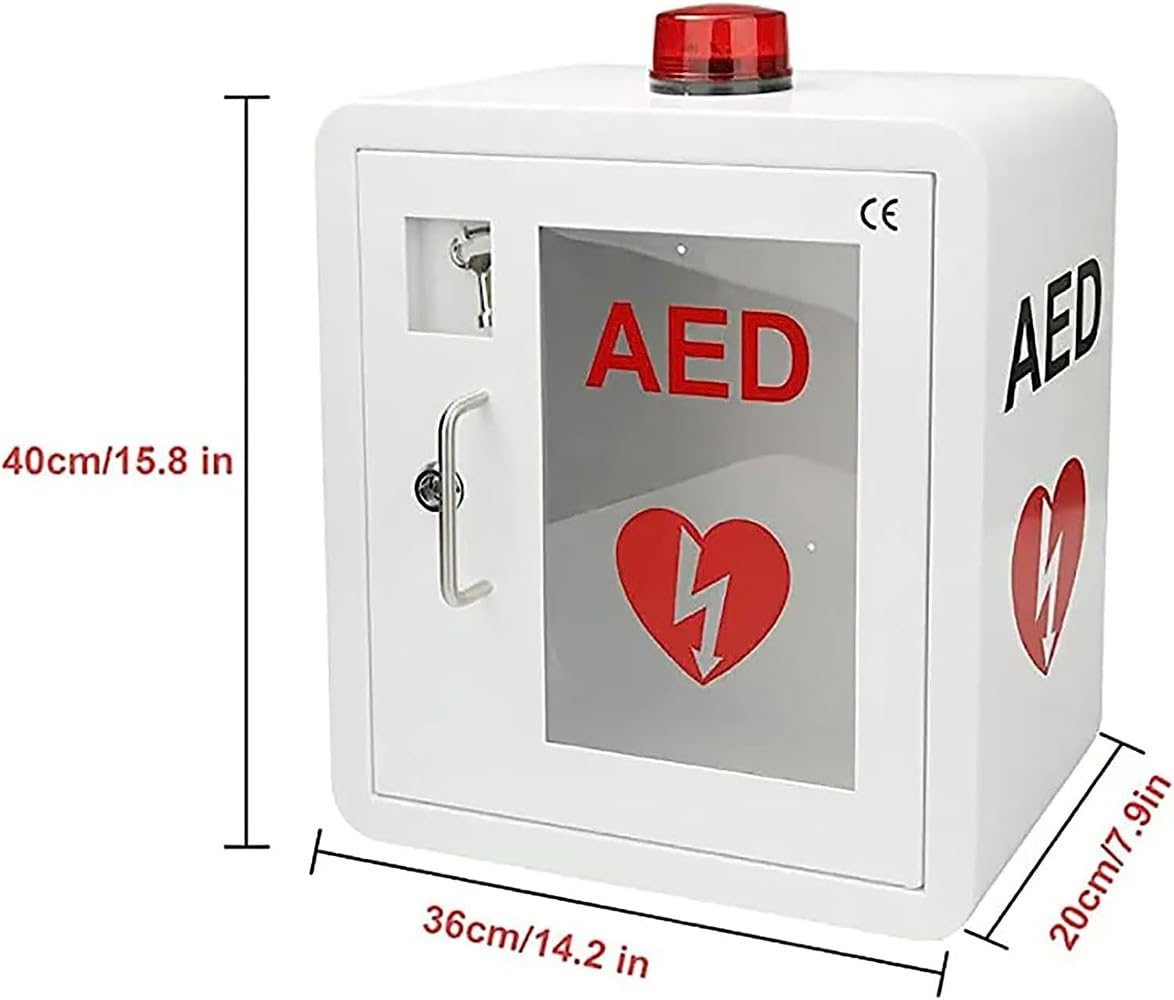 AED-Schrank, Erste-Hilfe-AED-Defibrillator-Aufbewahrungsschrank Mit Alarmsystem, Erste-Hilfe-Kasten, Herz-Defibrillator-Aufbewahrungsschrank, AED-Alarmbox Für Büro, Krankenhaus