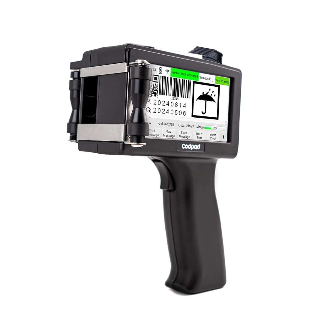 MF-106 Smart Handheld TIJ Printer, up to 600 DPI | Thermal Inkjet, Touchscreen Display, Rechargeable Battery, Barcode & QR Code, USB Data Import-image-8