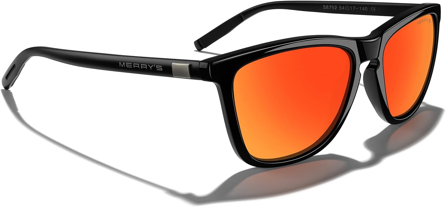 MERRY'S Unisex Polarized Sunglasses for Women Men Classic Retro Designer Style Aluminum Legs - Image 5