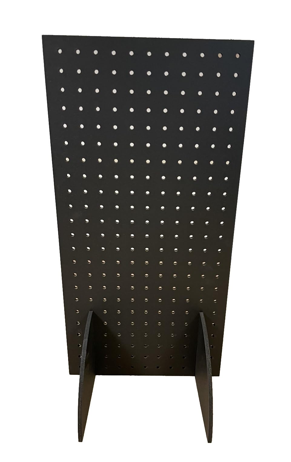 Black Free Standing MDF Peg Board - Size - 600mm x 300mm - 6mm Holes - Great as Tool Organiser - To be used with Wooden Dowels 6mm not included with item