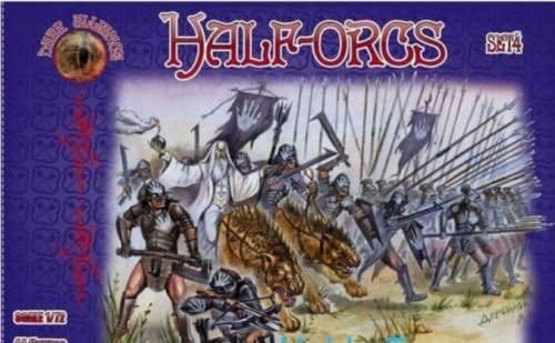 PLASTIC MODEL KIT HALF-ORCS, SET 4 1/72 ALLIANCE 72022