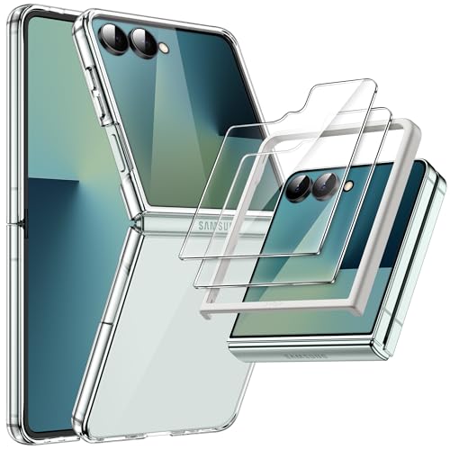 JETech 3 in 1 Case for Samsung Galaxy Z Flip 7, Clear