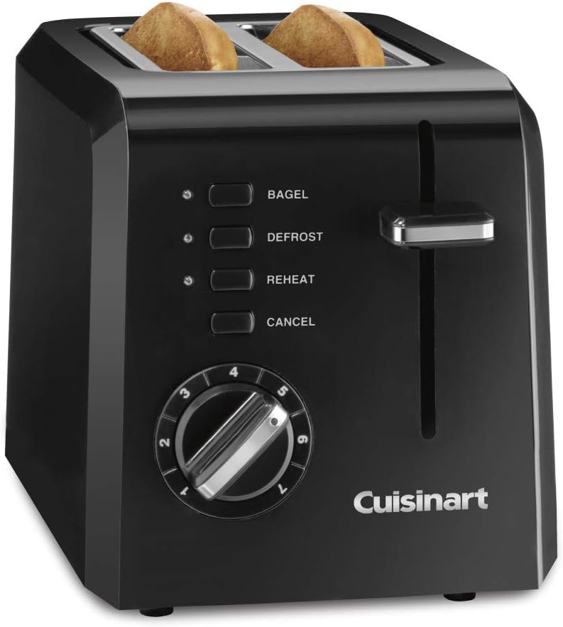 Cuisinart CPT-122BK 2-Slice Compact Plastic Toaster, Black: Home & Kitchen