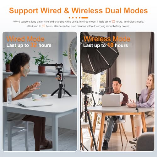 COMICA VM40 Wireless Shotgun Microphone, 32-bit Float Internal Recording, 32GB Memory, 200M Range, Super Cardioid, External Camera Microphone for Filmmakers, Interviews, YouTube Live Streaming - Image 3