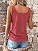 SweatyRocks Women's Scoop Neck Half Button Tank Top Casual Sleeveless Drawstring Tie Side Tops Rusty Rose S