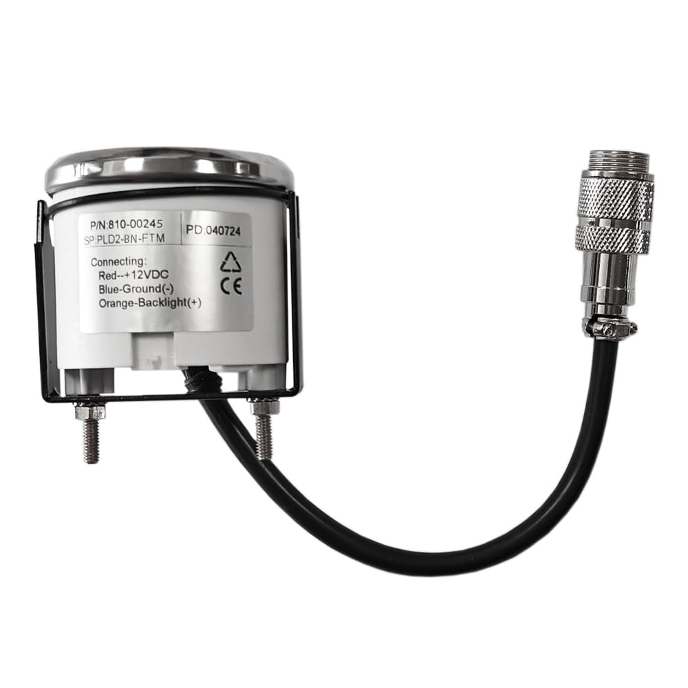 ELING 2'' Depth Gauge Digital 12V with White Backlight for Vessels Cargo Ships with Transducer
