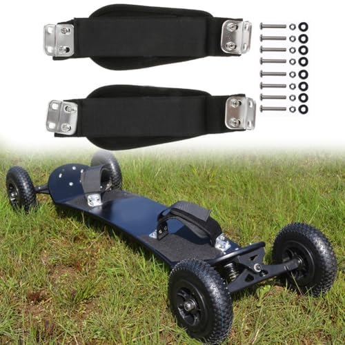 CashMuch Banda para pie de monopatín de montaña para longboard todoterreno, aleación de aluminio, negro, 20 x 8 x 5 cm, 230 g, mayor estabilidad y seguridad