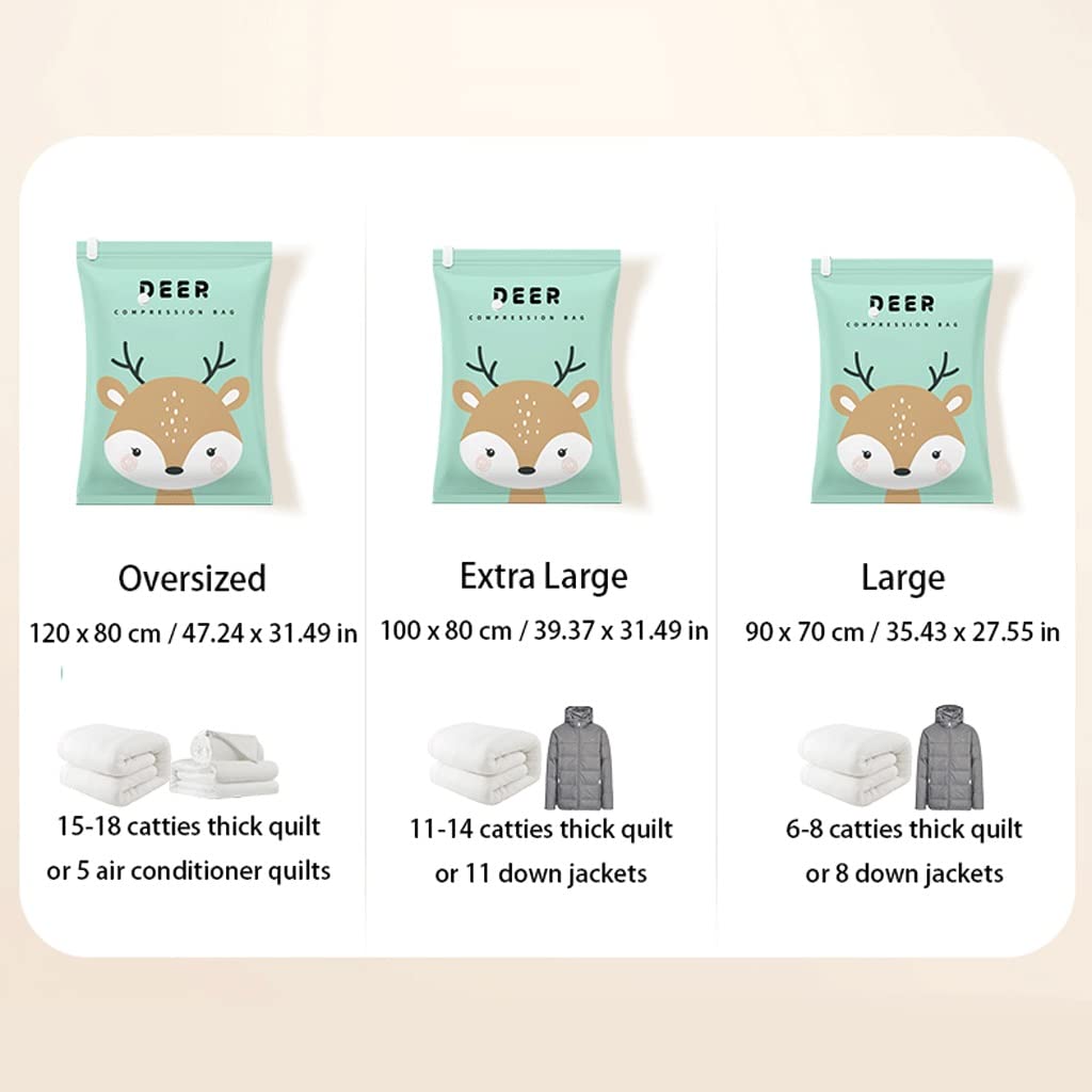 Bolsas de almacenamiento al vacío Bolsas de almacenamiento al vacío reutilizables con bomba eléctrica Bolsas de sellado al vacío o ropa, colchones, mantas, edredones, almohadas Paquete de 4-8 Bol