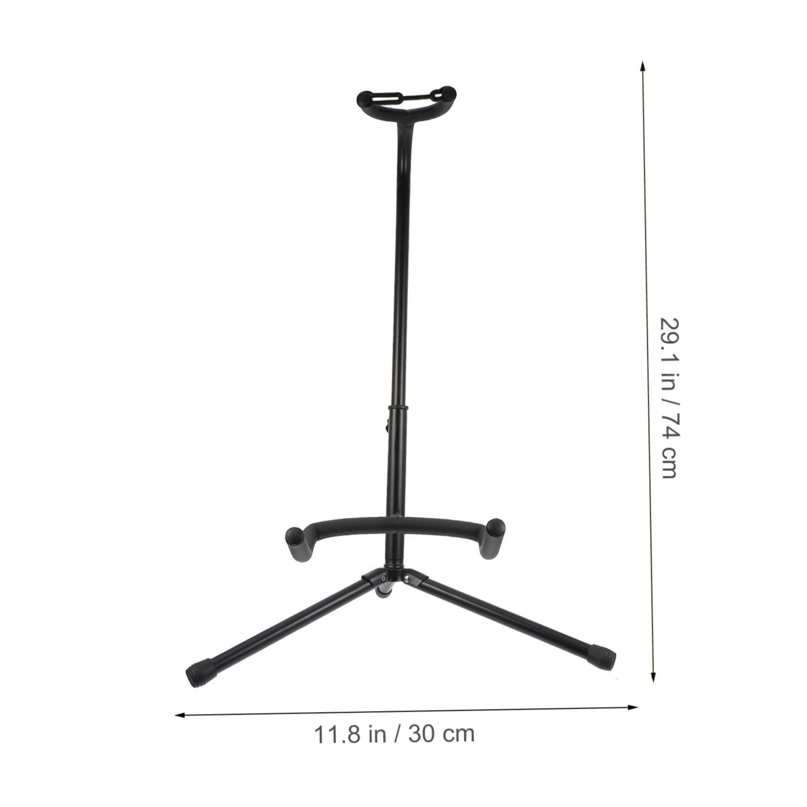 BESTonZON Supporto Pieghevole per Chitarra in Ferro, Nero, Verticale e Leggero, per Esposizione in Negozio di Chitarre, Stabile e Portatile