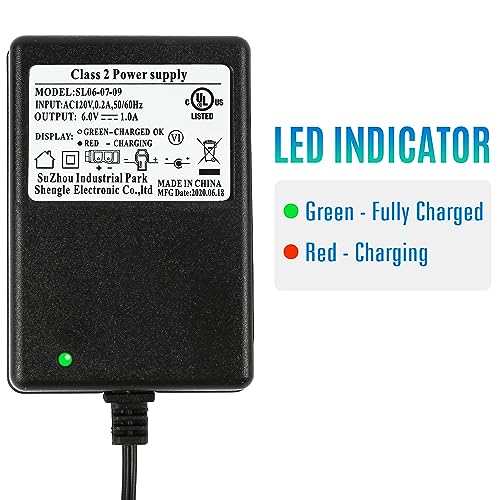 image for LotFancy 6V Battery Charger for Ride on Toys - Kids Ride on Cars Power