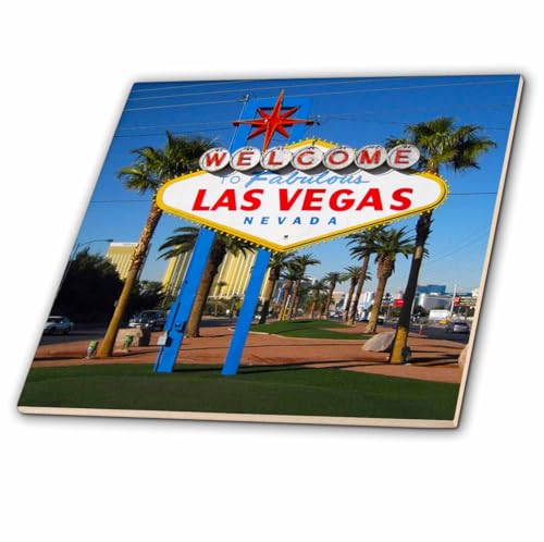 3dRose Welcome to Fabulous Las Vegas, NV-Ceramic Tile, 4-inch (ct_156501_1), Multicolor