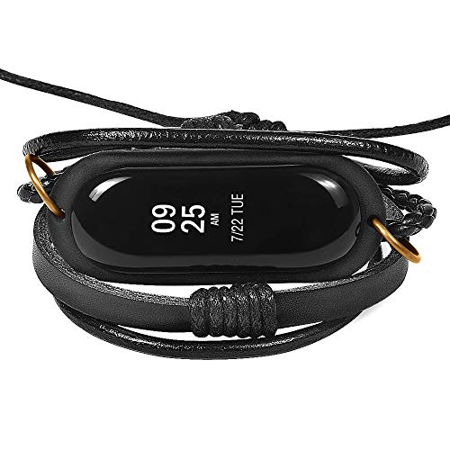 Correa para Xiaomi Mi Band 3 - Correa de Repuesto de Pulsera Trenzada de Moda Banda de Pulsera Correa de Reloj Banda de Reloj Accesorios para Hombre Mujer Baohooya