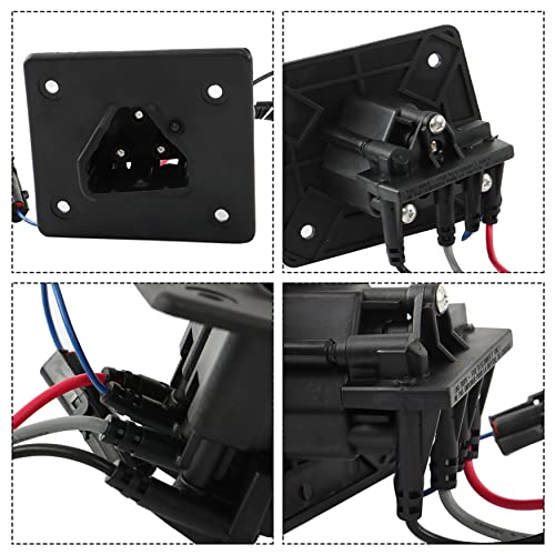 Wflnhb 48V Golf Cart 8054 Receptacle Replacement For Ezgo Rxv 2008-Up Electric Ezgo 2Five 2010-Up W/Wires Delta-Q Charger 602529 #TOP1