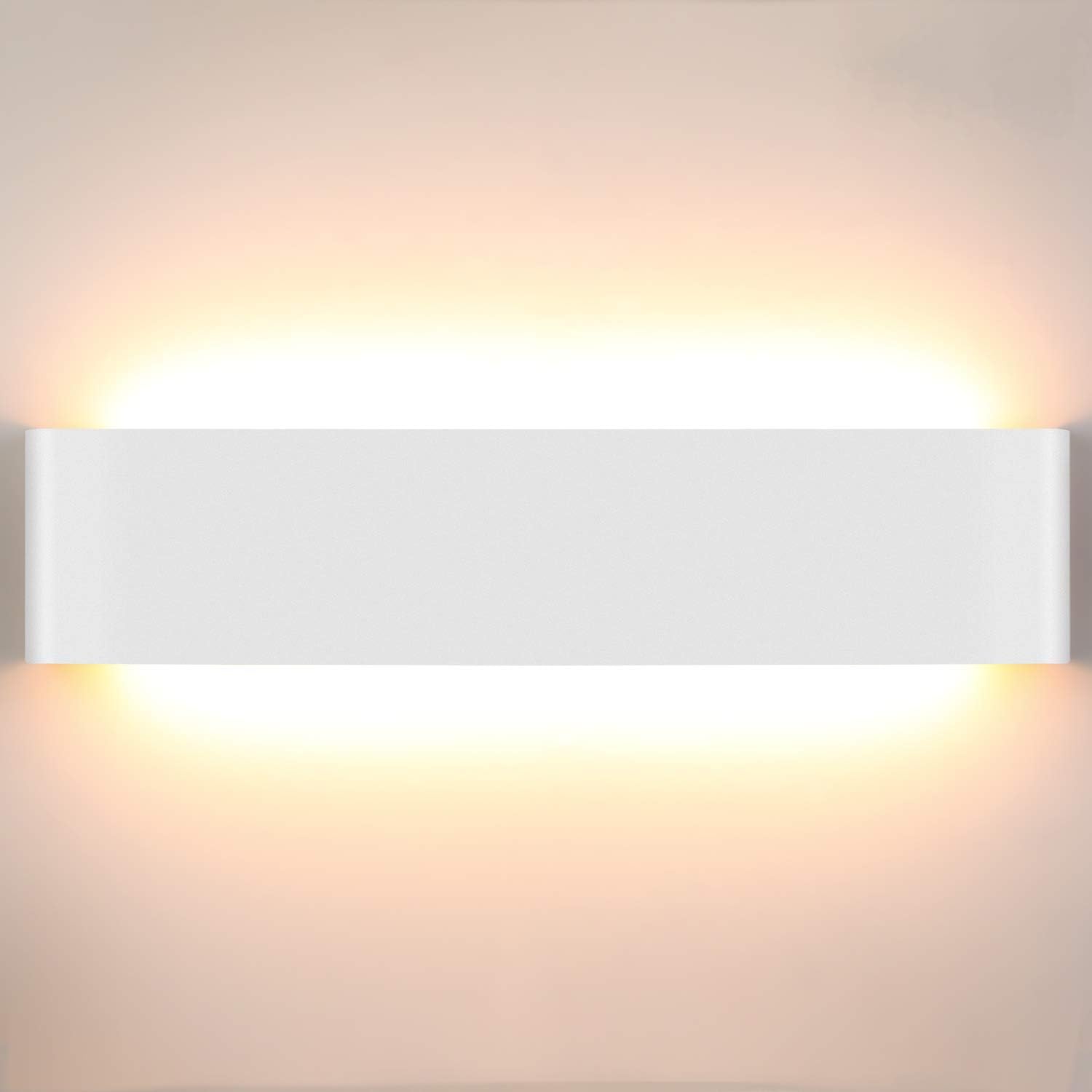 Lightess 18W Apliques de Pared LED Lámpara de Pared Interior 40CM Luz Moderna Agradable Luz de Aluminio Iluminación para Salón, Dormitorio, Sala, Pasillo, Escalera, Blanco, 3000K Blanco Cálido