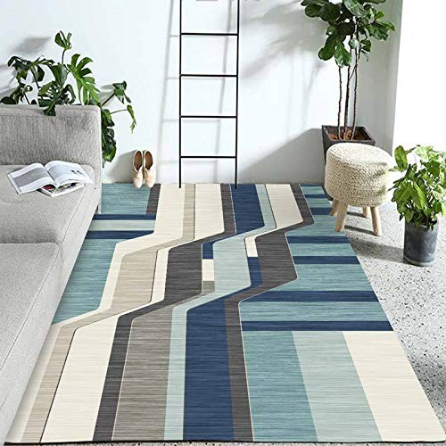 Tapis géométrique nordique SN HUIPNEG style moderne et lavable pour la maison
