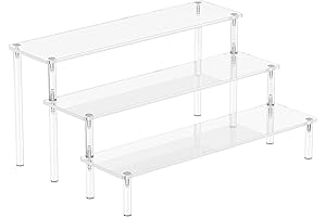 Acrylic Perfume Holders - 3 Tier Clear Display Stand for Party Figures and Dessert Shelves