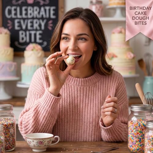 Birthday Cake Dough Bites 2-Pack Dulces sabor pastel miniatura 3