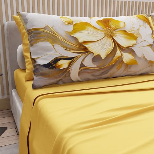 PETTI Artigiani Italiani - Coppia di Federe Cuscino 50x80 cm in Microfibra, Cuscini Arredo Camera da Letto, Divano, Salotto, Set 2 Fodere Copricuscino, Federa Floreale 06 20, 100% Made in Italy - Immagine 1