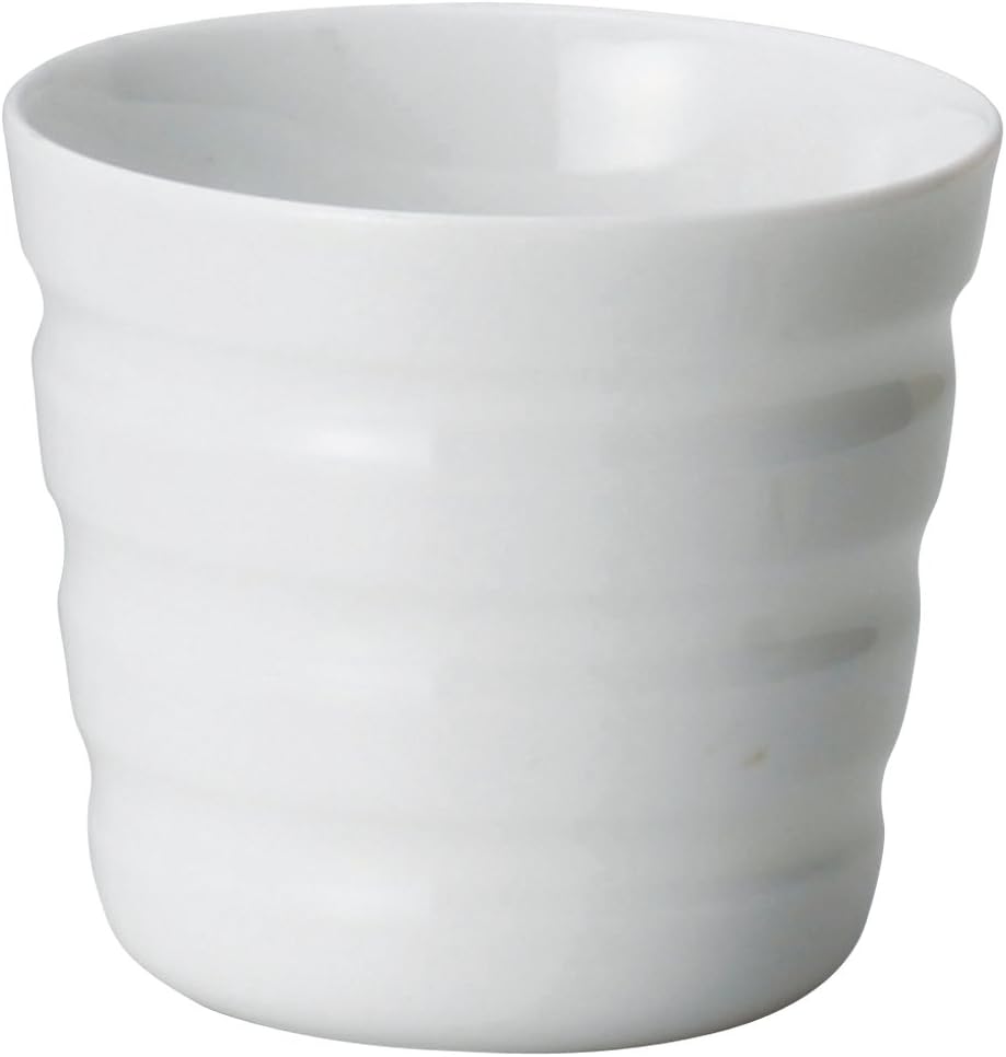 Yamashita Craft 14078390 Rock Glass, White, φ3.3 x 3.1 inches (8.5 x 7.8 cm), 0.8 oz (250 cc), Honoka Border Lock