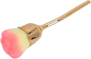 Nail Art Dust Remover, Nail Art Dust Powder Synthetic Fiber Hair Rose Shaped Professional for Home for Travel Use for Salon