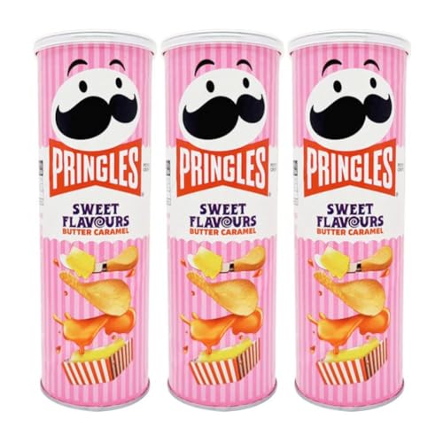 [韓国限定] プリングルズ キャラメルバター 甘じょっぱい スナック 菓子 ポテトチップス 期間限定 甘塩系 おやつ 缶 パーティー シェア デザート トッピング 塩キャラメル バター風味 クリスピー お土産 お菓子 まとめ買い snacking pringles caramel butter sweet salty snack 110g / 韓国食品 / 韓国菓子 (海外直送) (3個セット)(110g×3))のサムネイル