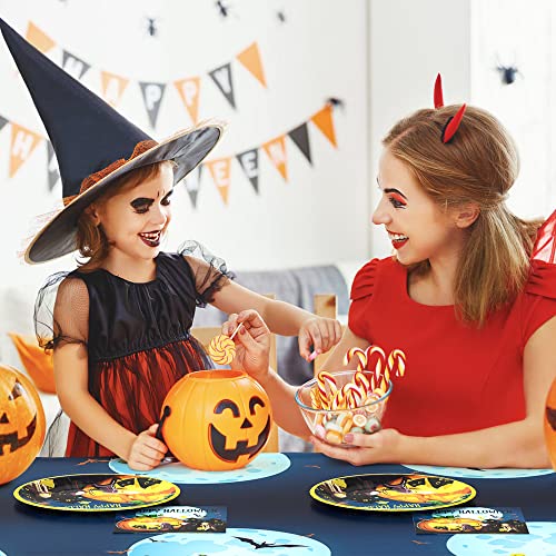 Halloween Plates, Halloween Decorations, Halloween Party Supplies Includes Halloween Plates And Napkins, Halloween Tablecloth, Halloween Birthday Party Decorations, Serves 24 #TOP6