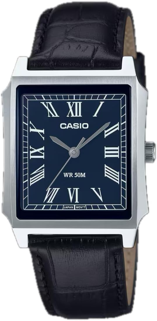 Casio Men’s Analog Watch MTP-B190L-2BV, Navy Blue Dial,