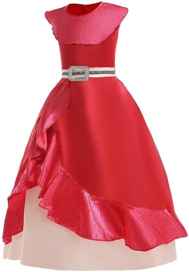 Lito Angels Latina Princess Fancy Dress Up Halloween Costumes Birthday Party Red Outfits for Little Girls Size 5-10
