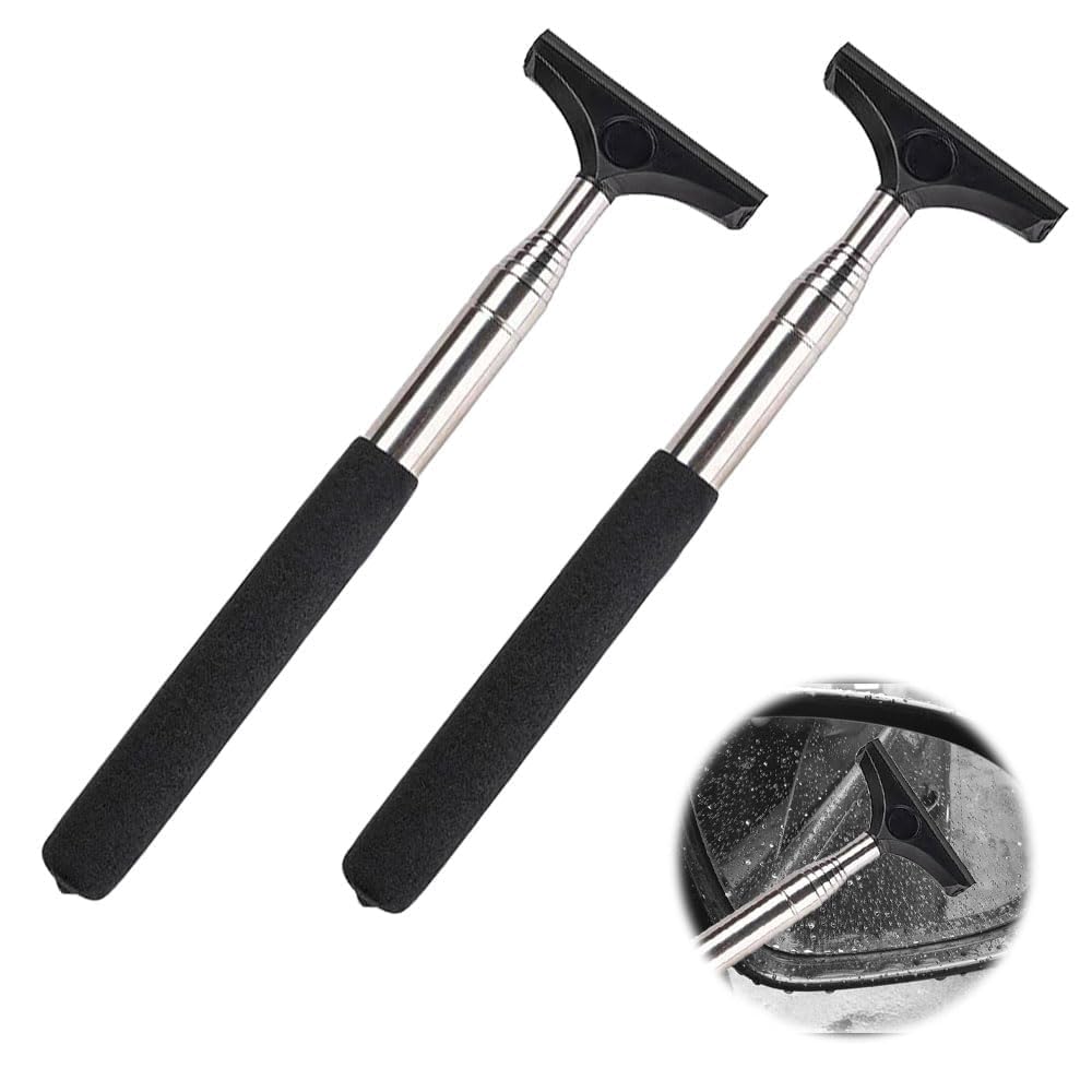Limpiacristales para coche, 2 unidades, mini limpiacristales retráctiles para espejo retrovisor, extractor de lluvia y niebla