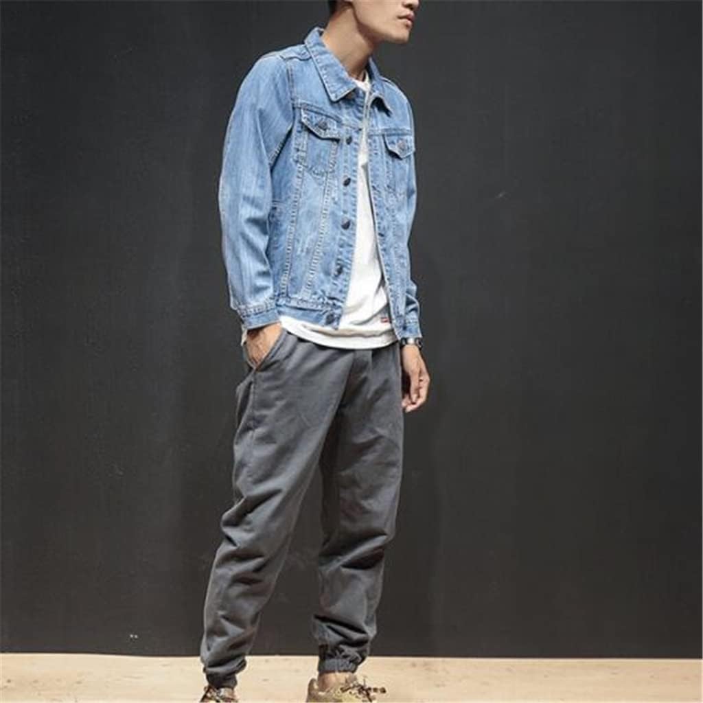 Casual Joker Denim Jacket Men Spring Autumn Korean Version Size Loose Men's Overalls