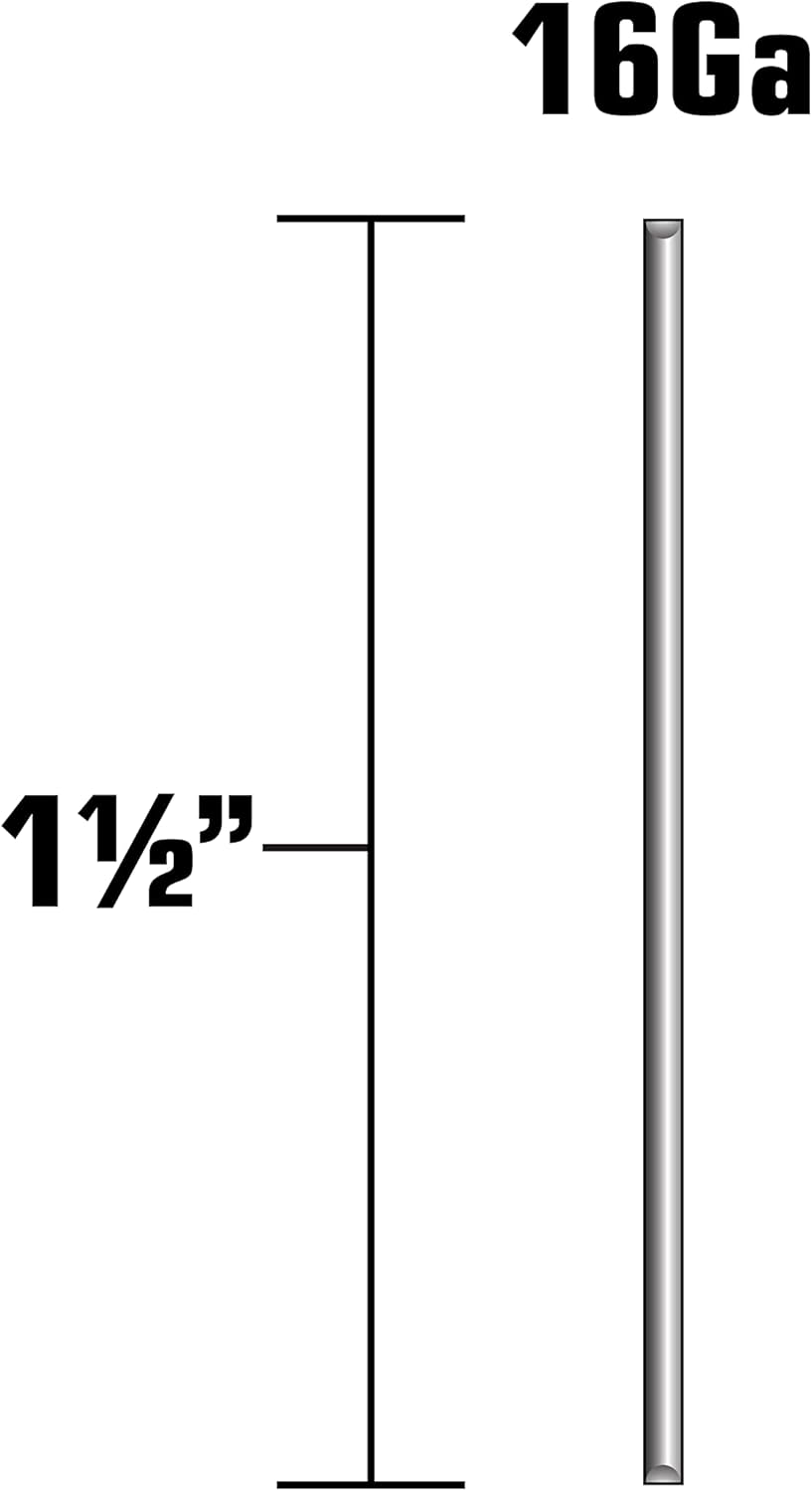 Metabo HPT Finish Nails | 1-1/2 Inch x 16 Gauge | Stainless Steel | 1000 Count | 44232SHPT
