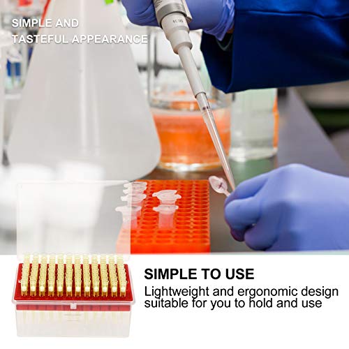 VILLCASE 96Pcs 1Ml 200Ul Líquido Pipeta Pipeta Ponta de Pipeta Filtro Descartável Ponteira Científic