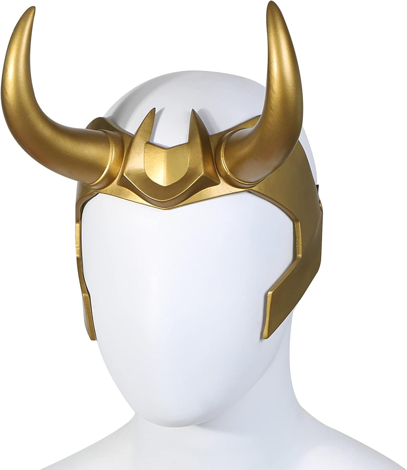 nezababy Superhero Horns Helmet Crown, Golden PVC Headpiece Halloween Cosplay Costume Prop Accessory for Adults