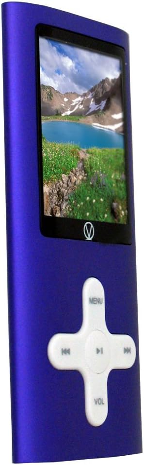 കോണാകൃതിയിലുള്ളത് view of the purple Visual Land VL-G4 with a landscape image displayed on its screen.