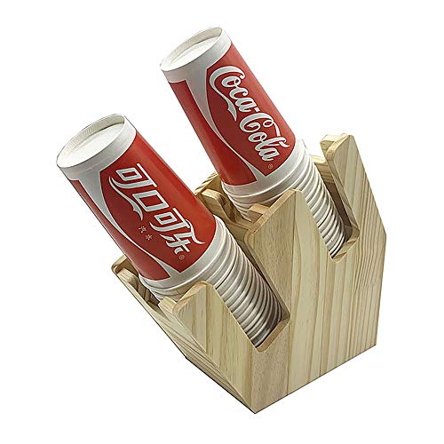 Porte-Tasse À Café Distributeur Et Organisateur De Couvercle, 2 Colonnes, Bois De Pin Cover