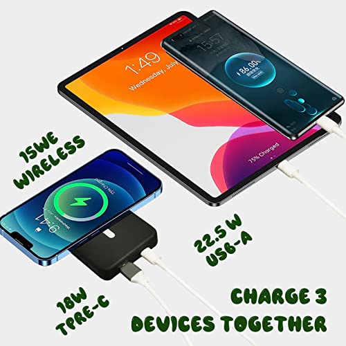Lelavigie 10000Mah Magnetic Power Bank Compatible For Magsafe,Foldable Kickstand Wireless Portable Charger Compatible For 14/13/12 Series,Magnetic Battery Pack With Iwatch Charger #TOP5