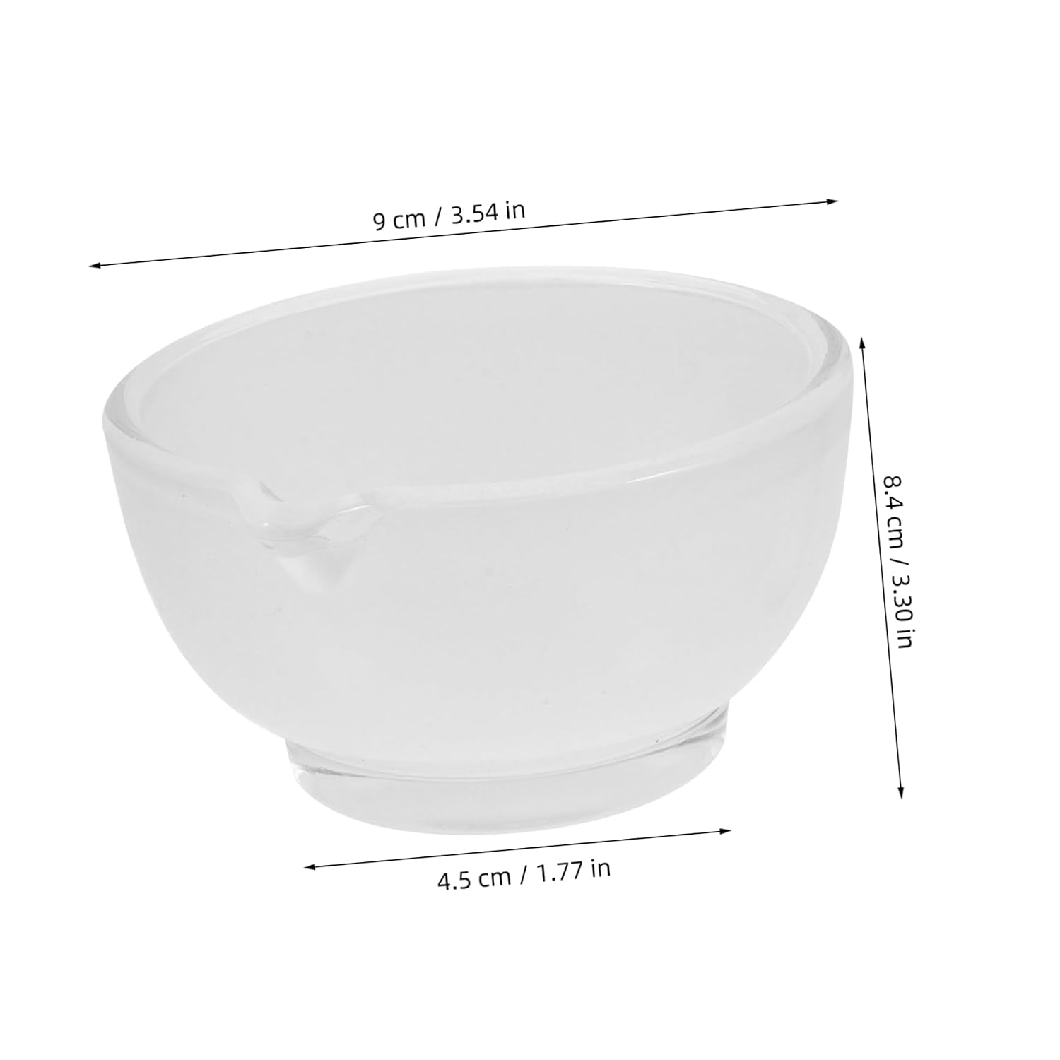 Cabilock Lab Pestle Bowl Glass Pestle and Bowl Grinding Mortar and Sturdy Material Non-Slip Base Includes