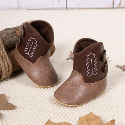 Sawimlgy Infant Baby Boys Girls Plush Winter Snow Boots Cowboy Tassels Bowknot Ankle Side Zipper Soft Sole Boots Toddler Newborn Warm First Walker Crib Outdoor Shoes3