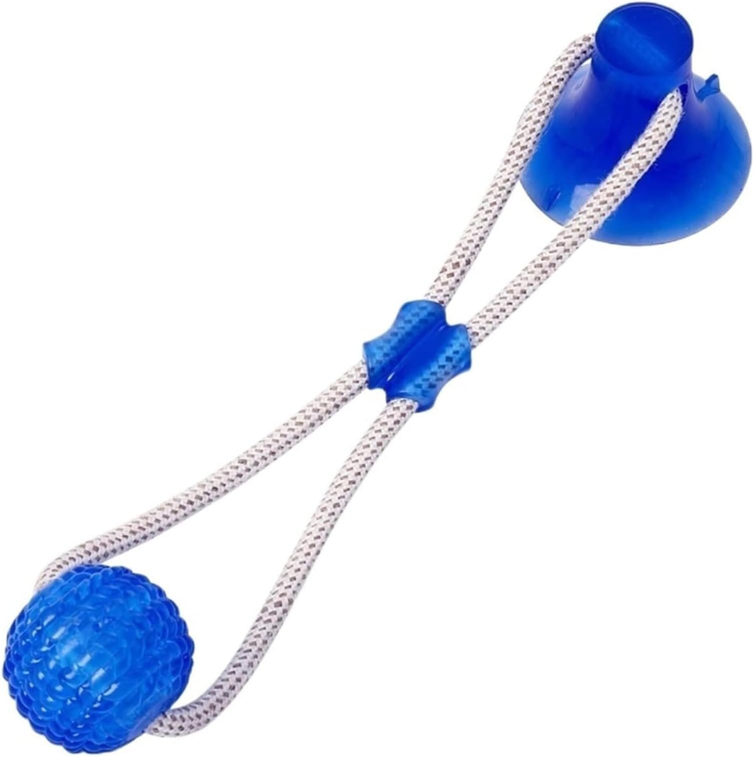 Emily Pets Dog Suction Cup Tug Toy with Ball & Rope | Interactive Chew & Pull Toy for Small & Medium Dogs | Food Grade TPR | (Color May Vary)