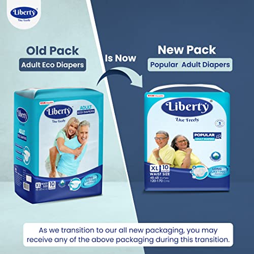 Image of Liberty Adult Diaper, Extra Large (10 count) (120-170 Cms || 48-68 Inch)