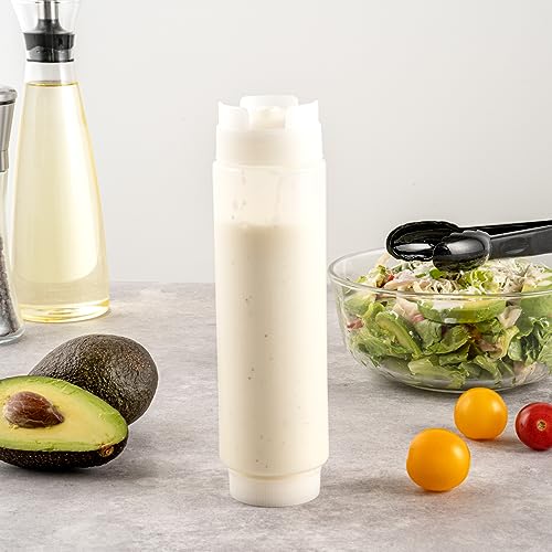 Restaurantware RWT0251 16Oz. Fifo Inverted Plastic Squeeze Bottle With Refill And Dispensing Lids - First In First Out - Perfect For Restaurants Catering And Food Trucks thumb #2