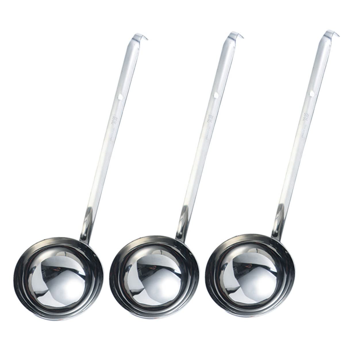 OUNONA 3pcs Stainless Steel Dosing Spoon Sauce Serving Soup Ladle Kitchenware Kitchen Cooking Ladles for Cooking Soup Spoons Cooking Spoon Cooking Utensils Handles Serving Spoons Silver