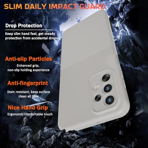 GUNPRIO Case for Samsung Galaxy A23, Polka Dot Soft TPU Protective Cover, Microfiber Lined Interior, Anti-Slip Shockproof Drop Protection, Minimalist Slim Design, Grey by GUNPRIO - Used condition - Image 2
