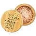 Totally Bamboo Salt Box Bamboo Storage Box, with Magnetic Swivel Lid,"Take Life Bamboo Storage Box, with a Grain of Salt" Permanently Engraved on Lid