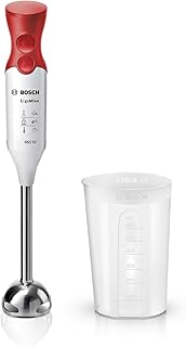 Bosch MSM64110 Hand Blender, 450 W, Ergonomic Handle, Stainless Steel Foot, 4-Wing Stainless Steel Blade, Two Speed Level…